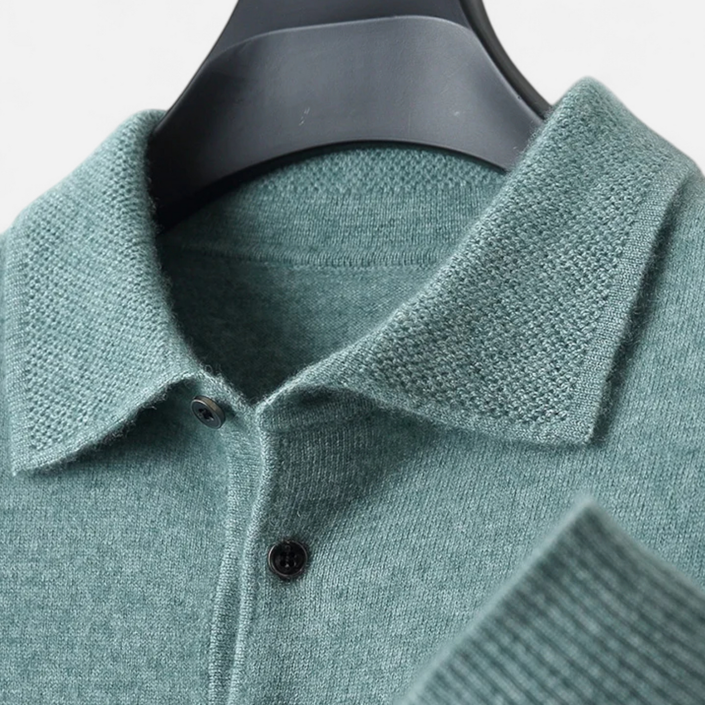 Men’s Merino Wool Polo Sweater