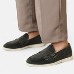 Men’s Suede Monk Strap Loafers – Slip-On Elegance
