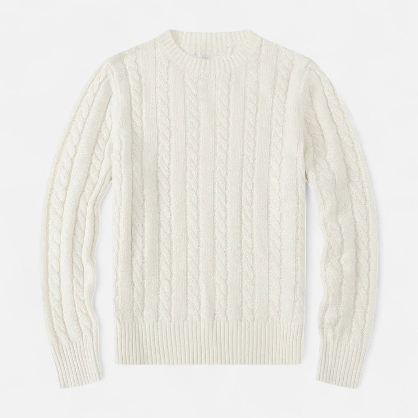 Men’s Cotton Blend Sweater – Timeless Round Neck Style