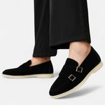 Men’s Suede Monk Strap Loafers – Slip-On Elegance