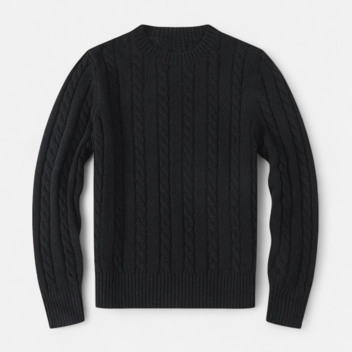 Men’s Cotton Blend Sweater – Timeless Round Neck Style