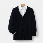 Men’s Merino Wool Suit-Collar Cardigan
