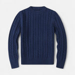 Men’s Cotton Blend Sweater – Timeless Round Neck Style