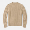 Men’s Cotton Blend Sweater – Timeless Round Neck Style