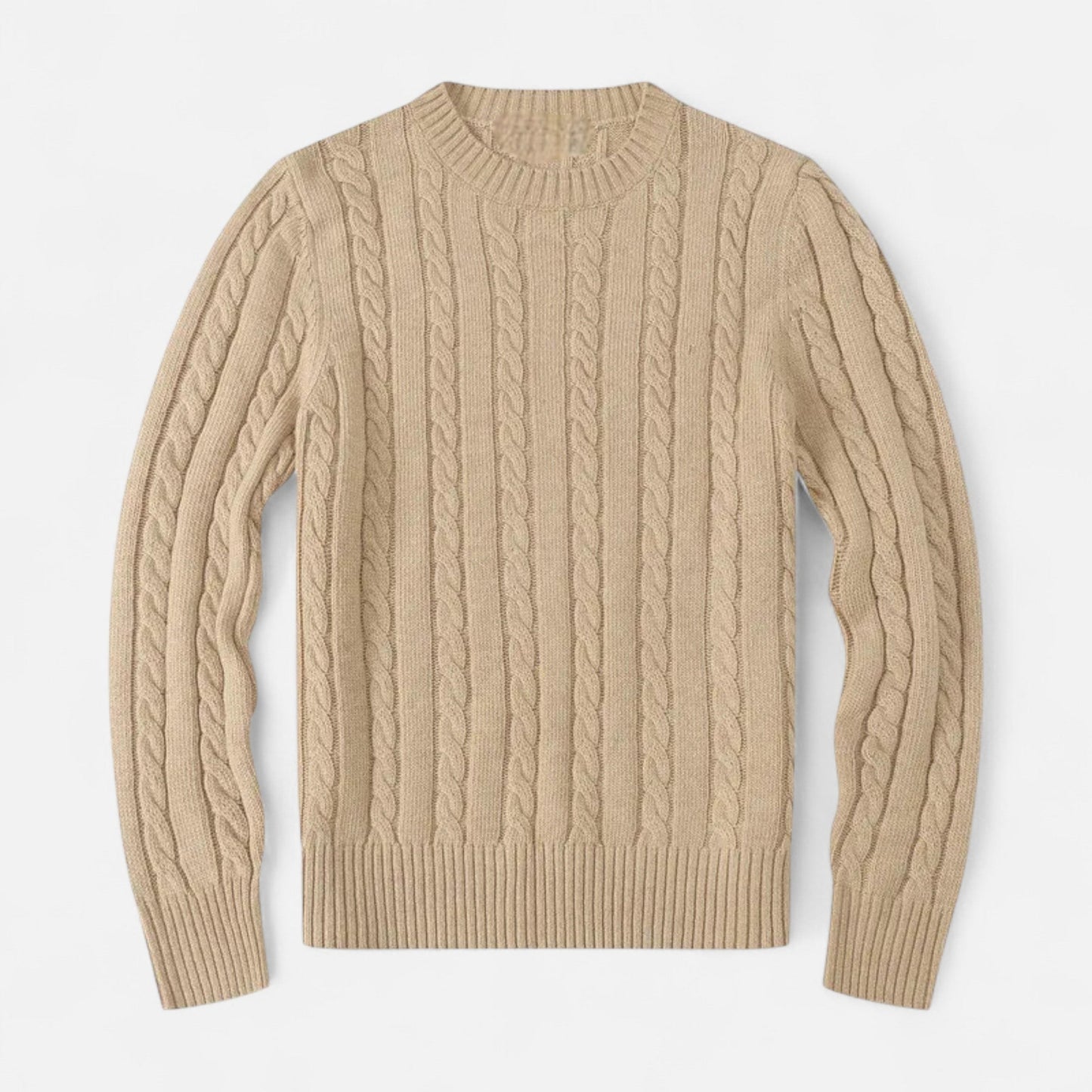 Men’s Cotton Blend Sweater – Timeless Round Neck Style