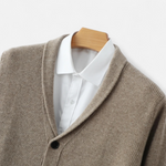 Men’s Merino Wool Suit-Collar Cardigan