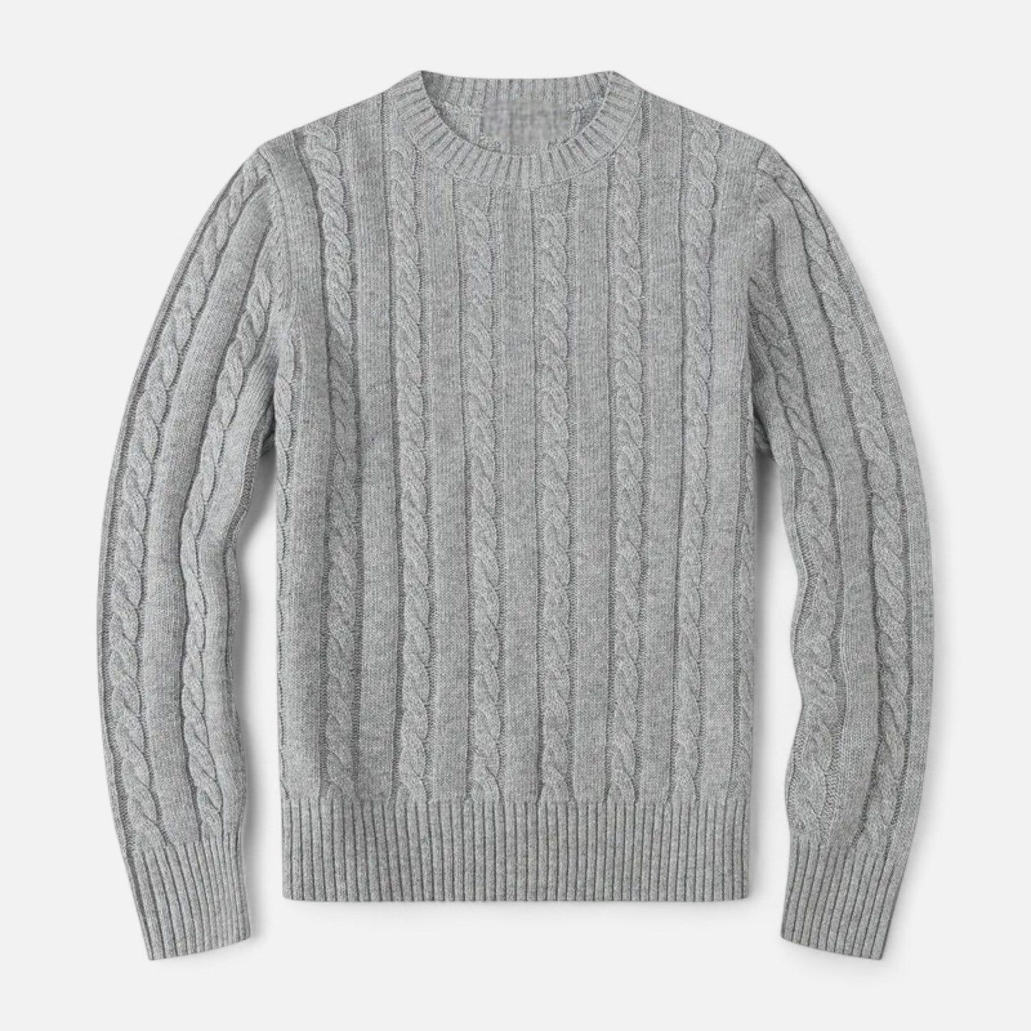 Men’s Cotton Blend Sweater – Timeless Round Neck Style