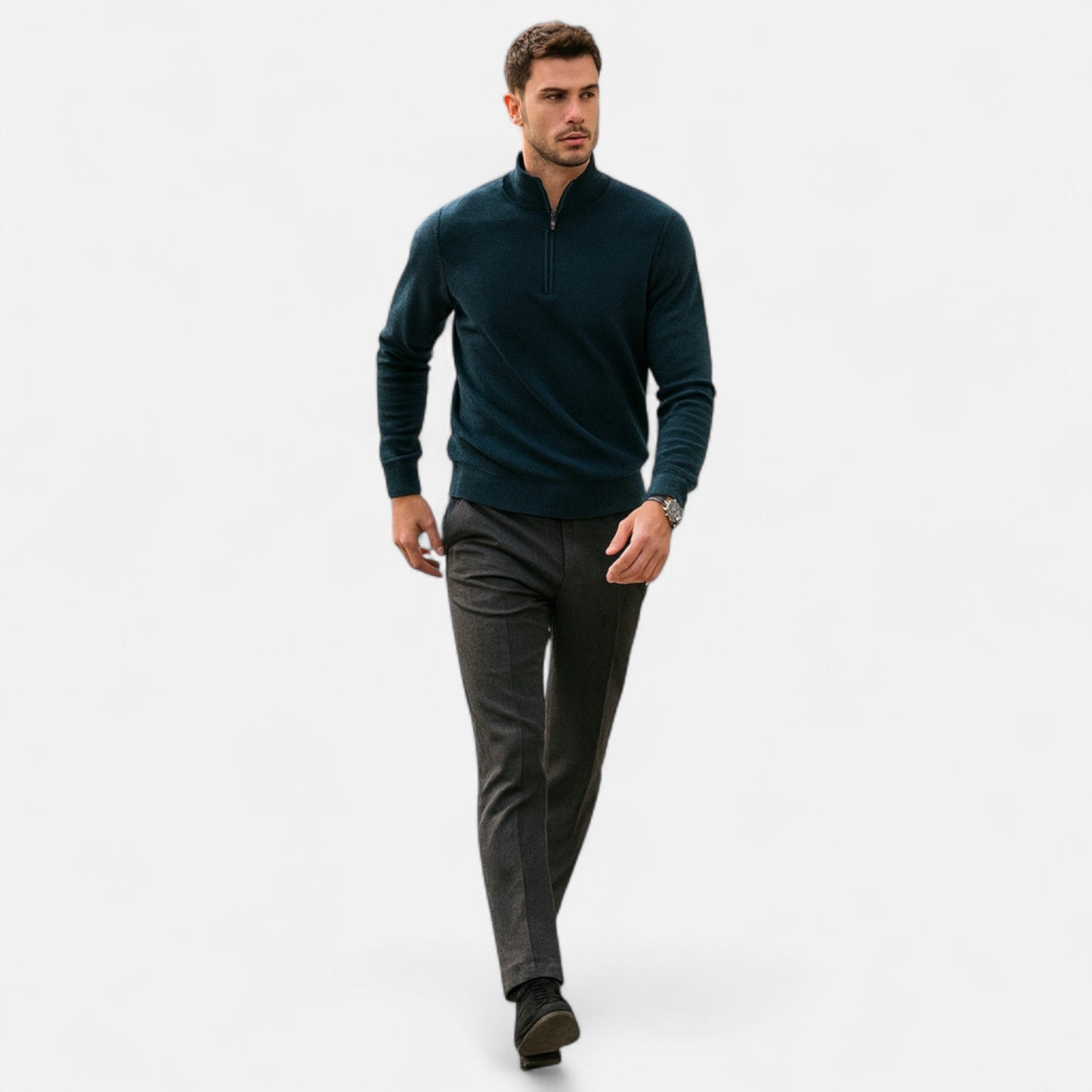Men’s Merino Wool Half-Zip Sweater