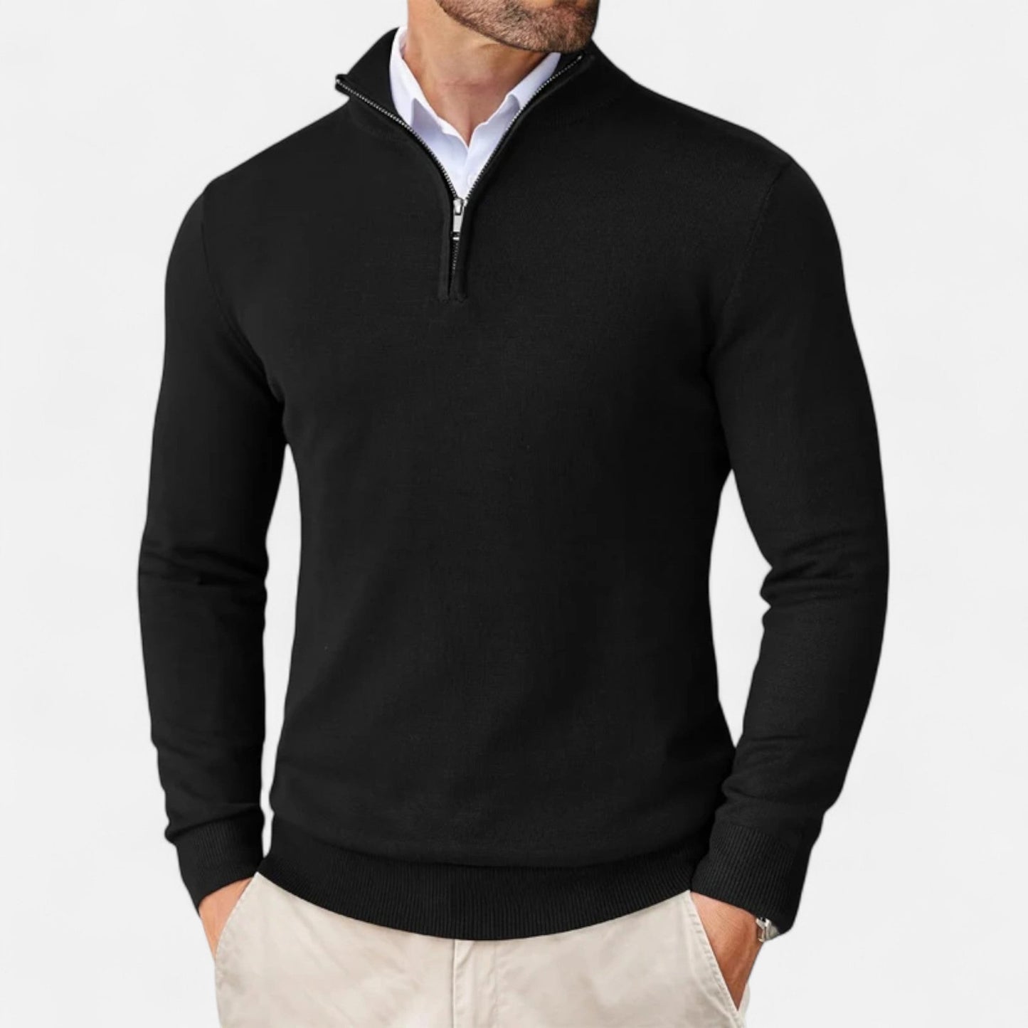 Men’s Slim-Fit Sweater Quarter-Zip