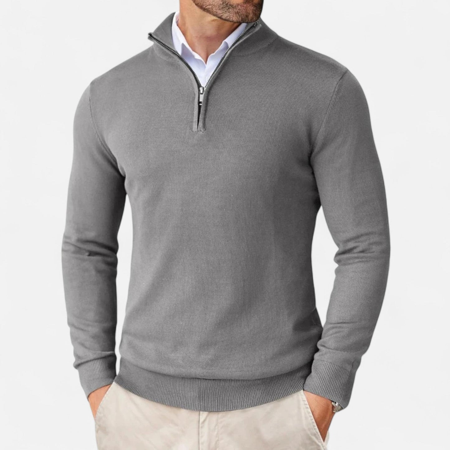 Men’s Slim-Fit Sweater Quarter-Zip
