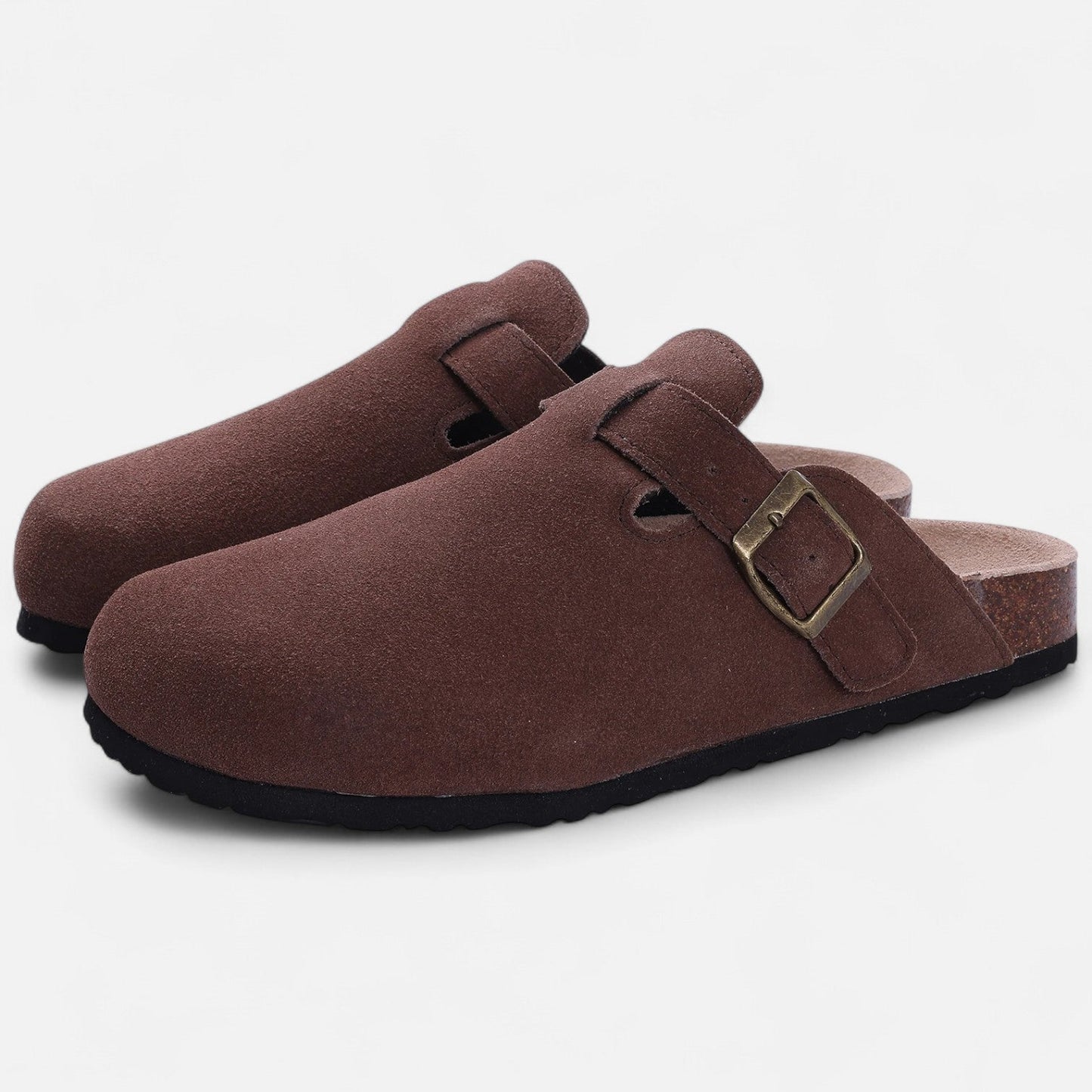 Men’s Suede Mules – Sculpted Clog-Inspired Comfort