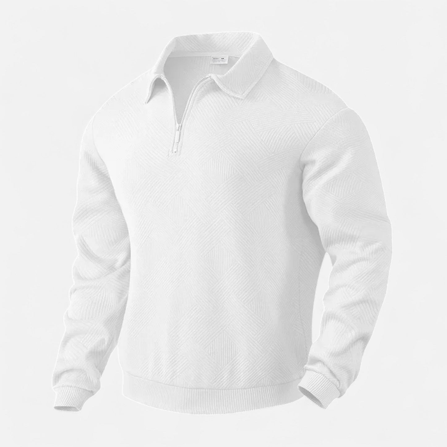 Men’s Long-Sleeved Polo Shirt | Zipper Lapel