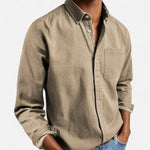 Men’s Solid Long-Sleeve Business Shirt