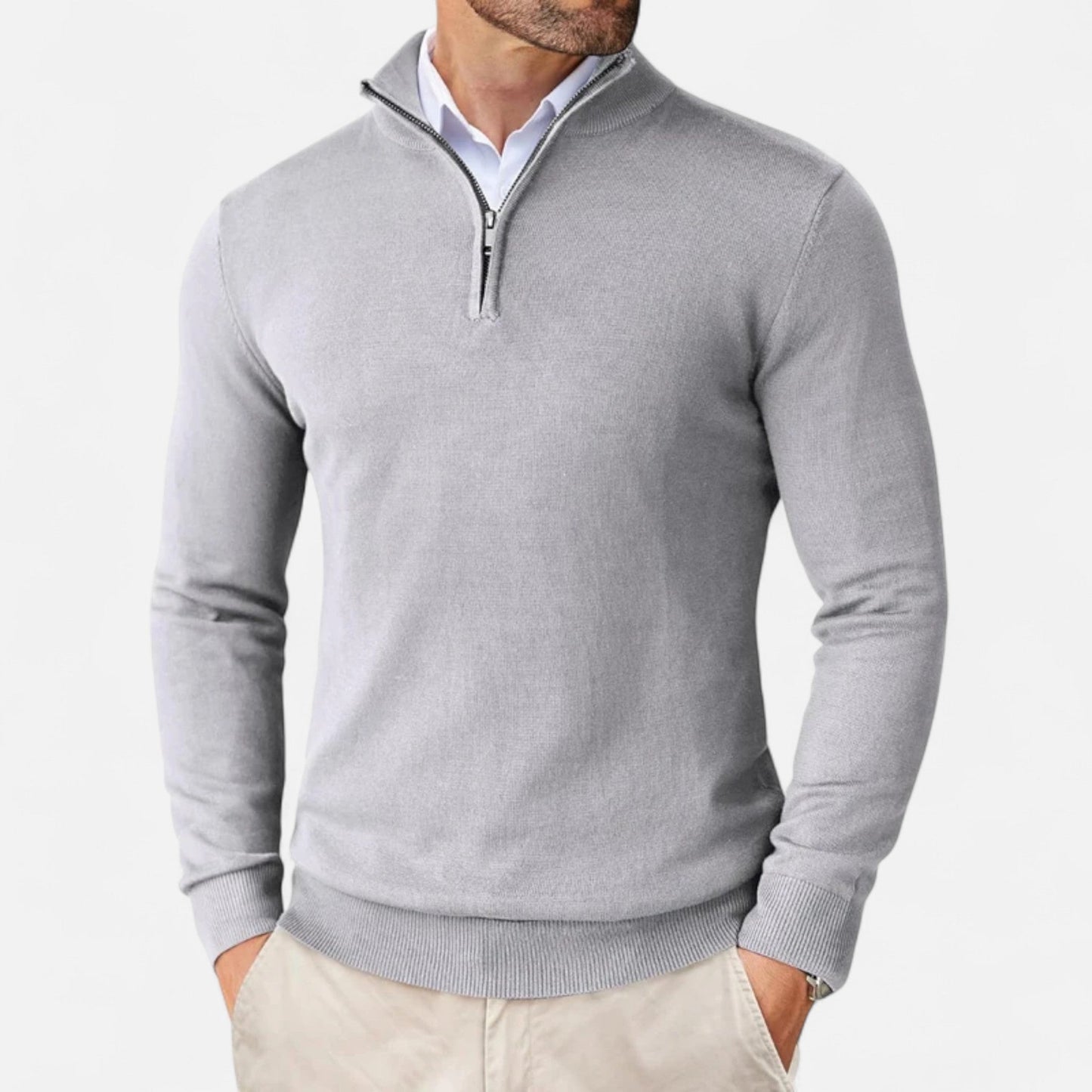Men’s Slim-Fit Sweater Quarter-Zip