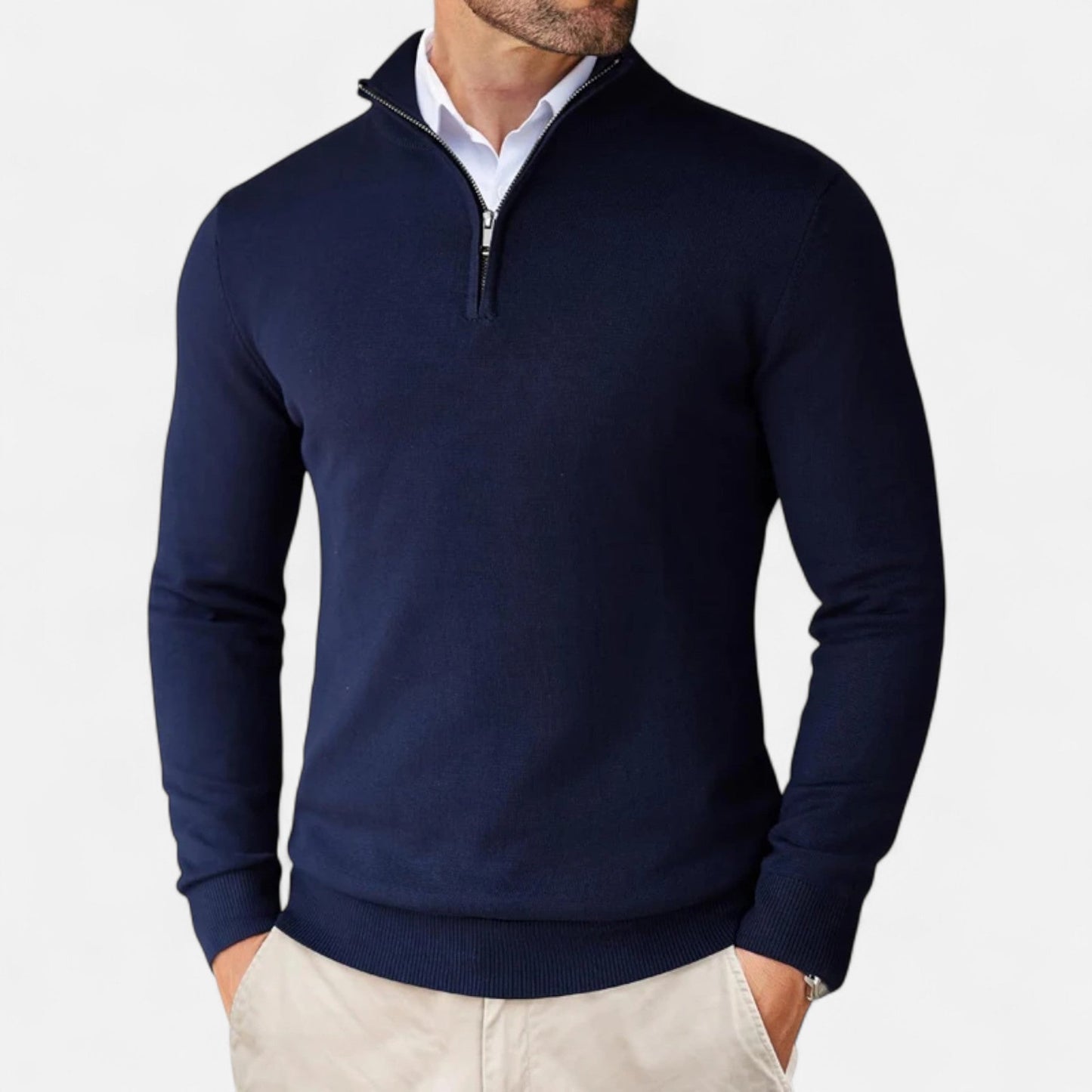 Men’s Slim-Fit Sweater Quarter-Zip