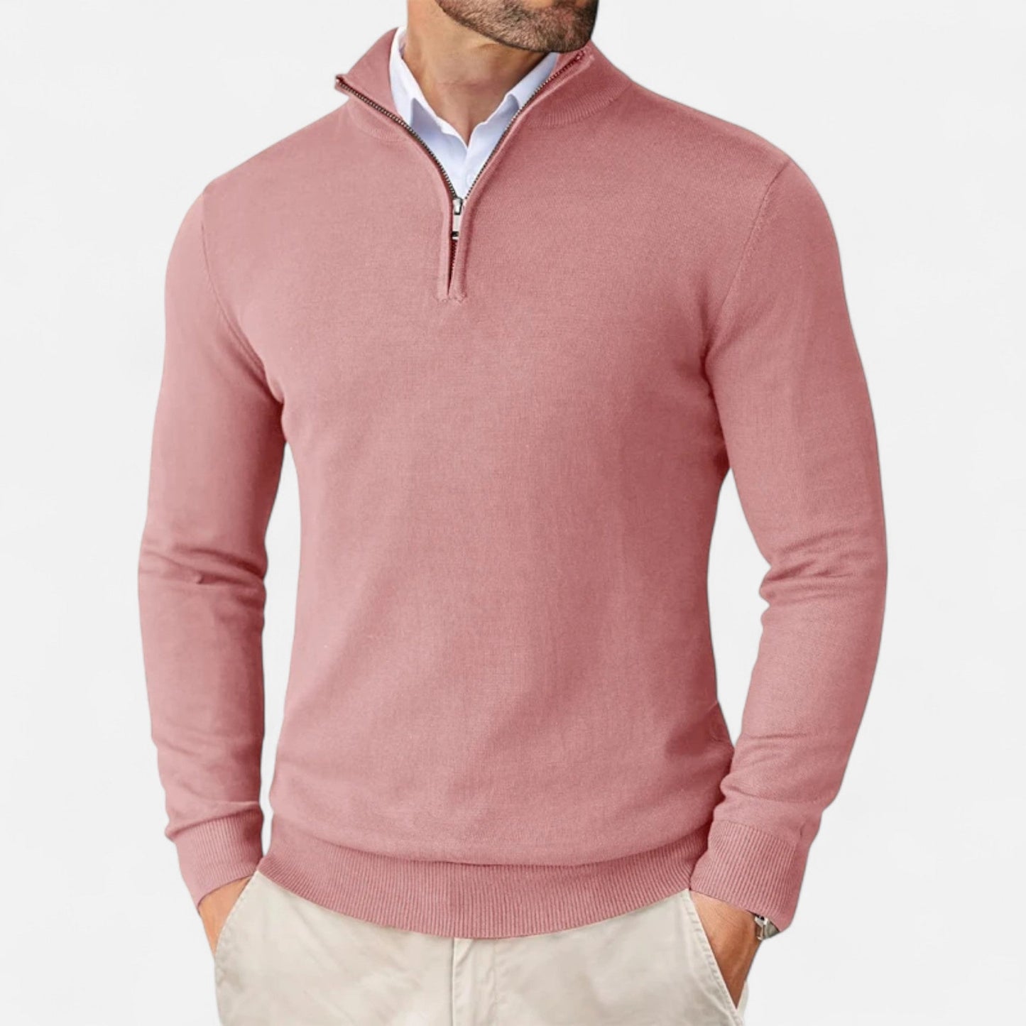 Men’s Slim-Fit Sweater Quarter-Zip