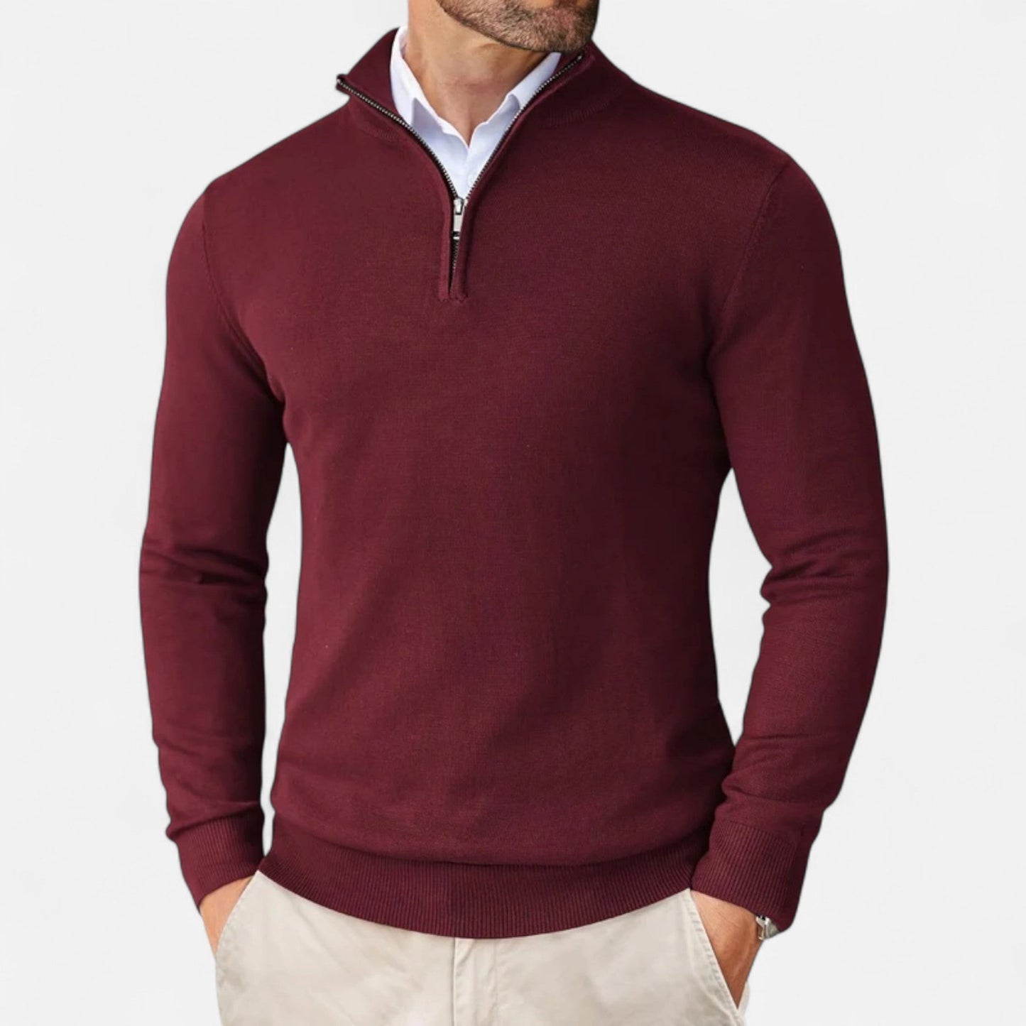 Men’s Slim-Fit Sweater Quarter-Zip